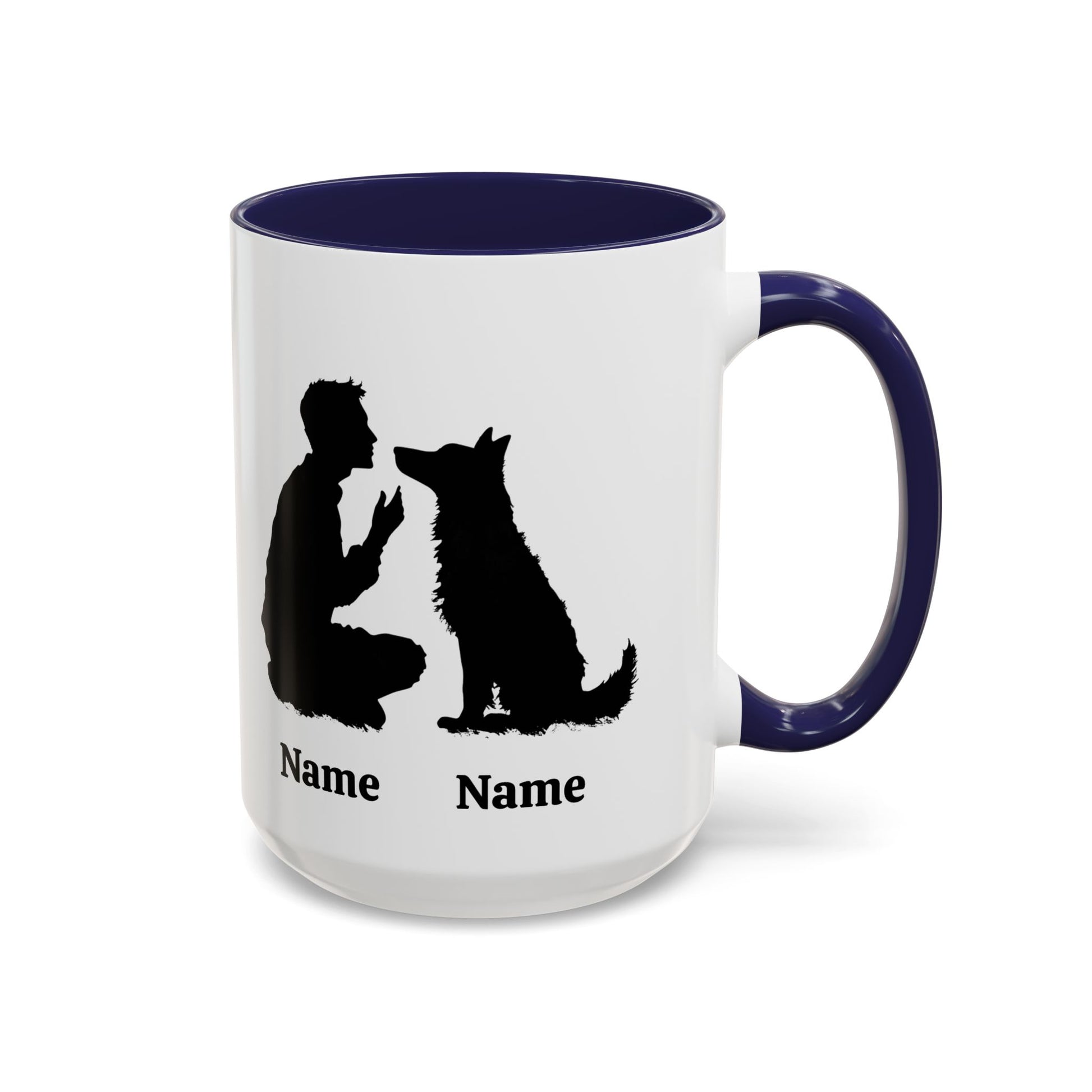 german shepherd dog dad custom mug name, 15 oz