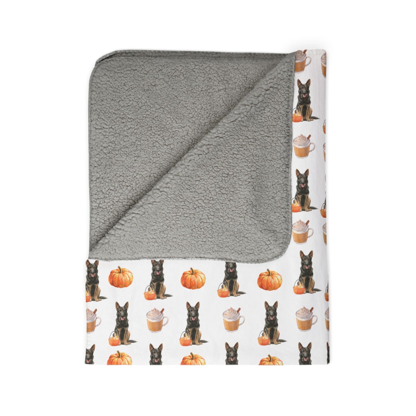 Pumpkin Spice Sable GSD Blanket