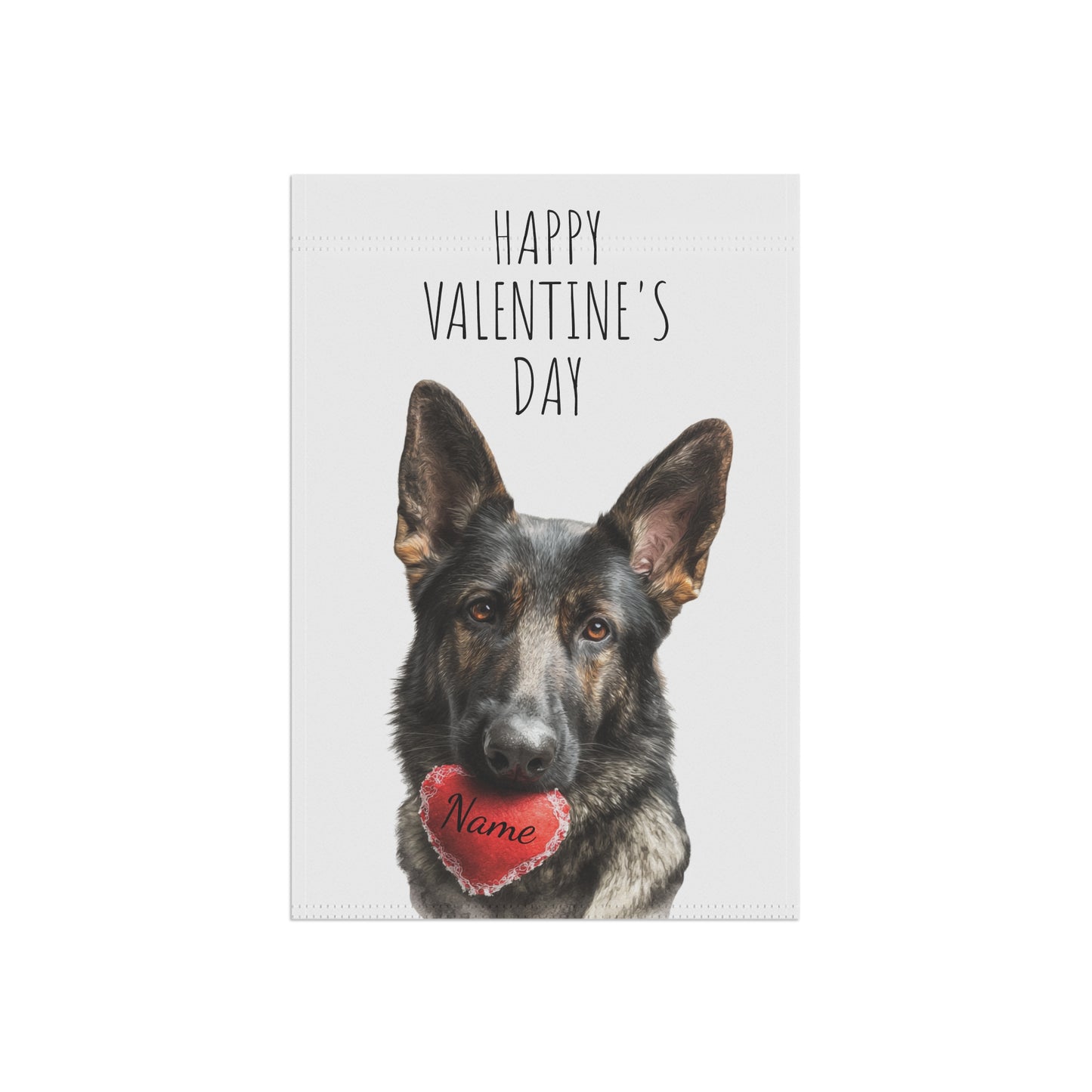 Custom Sable German Shepherd Valentine Banner