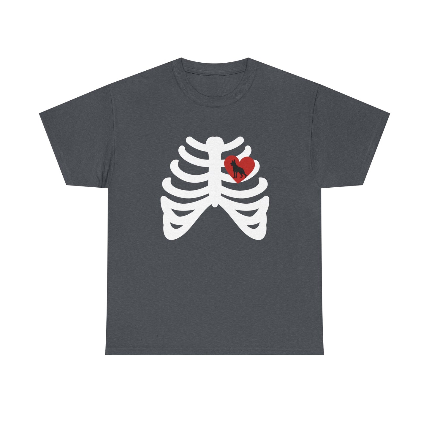 Skeleton Ribcage German Shepherd Tee