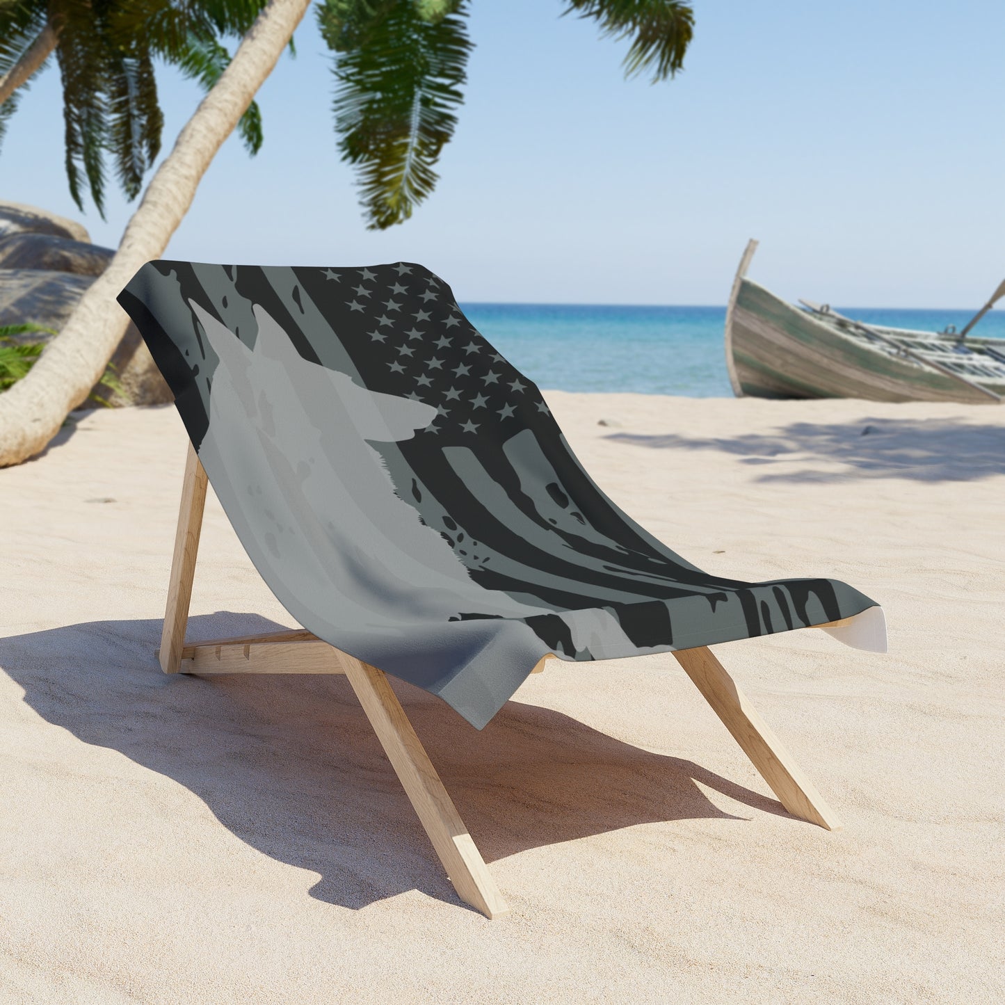 German Shepherd Dog American Beach Towel