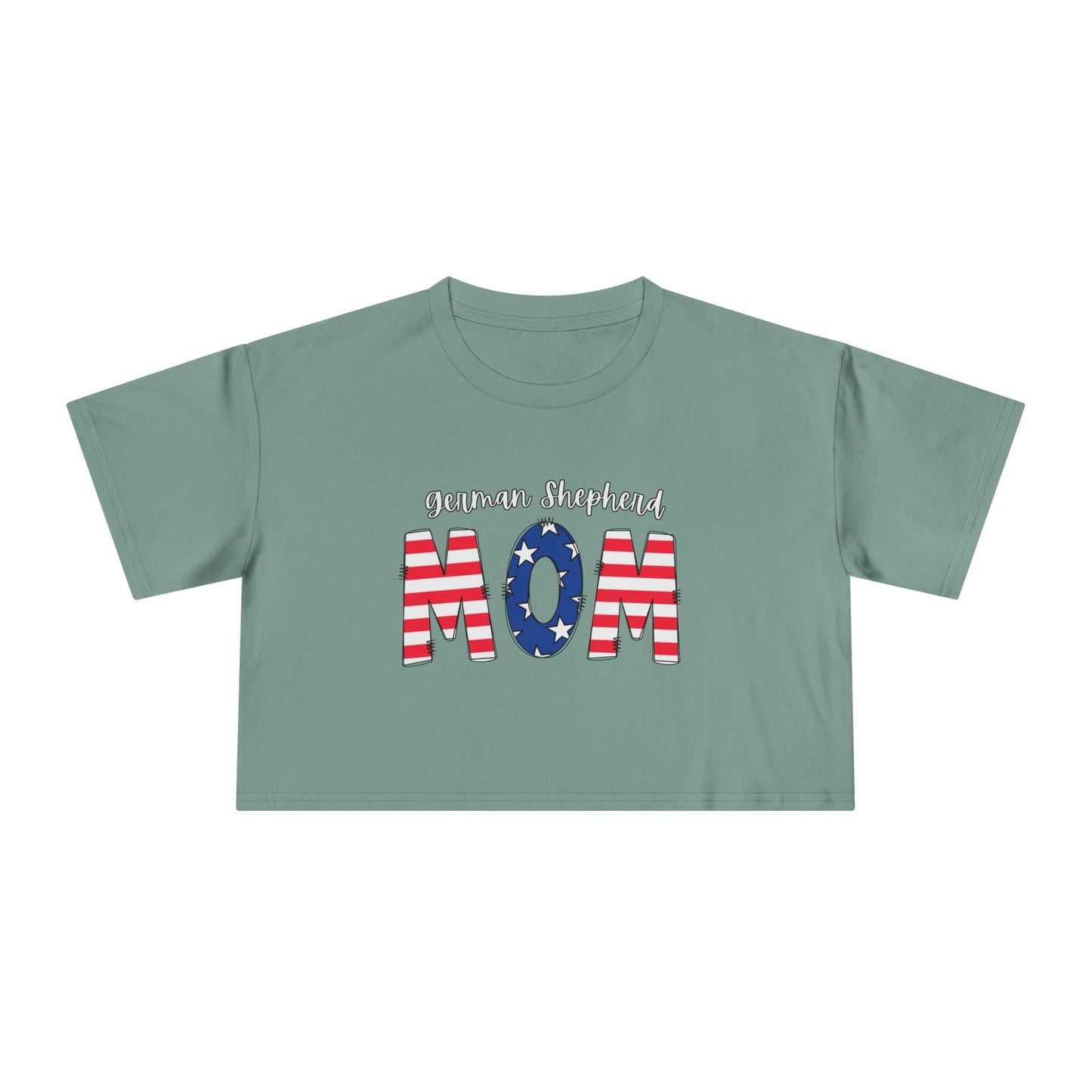 American German Shepherd MOM Crop Top