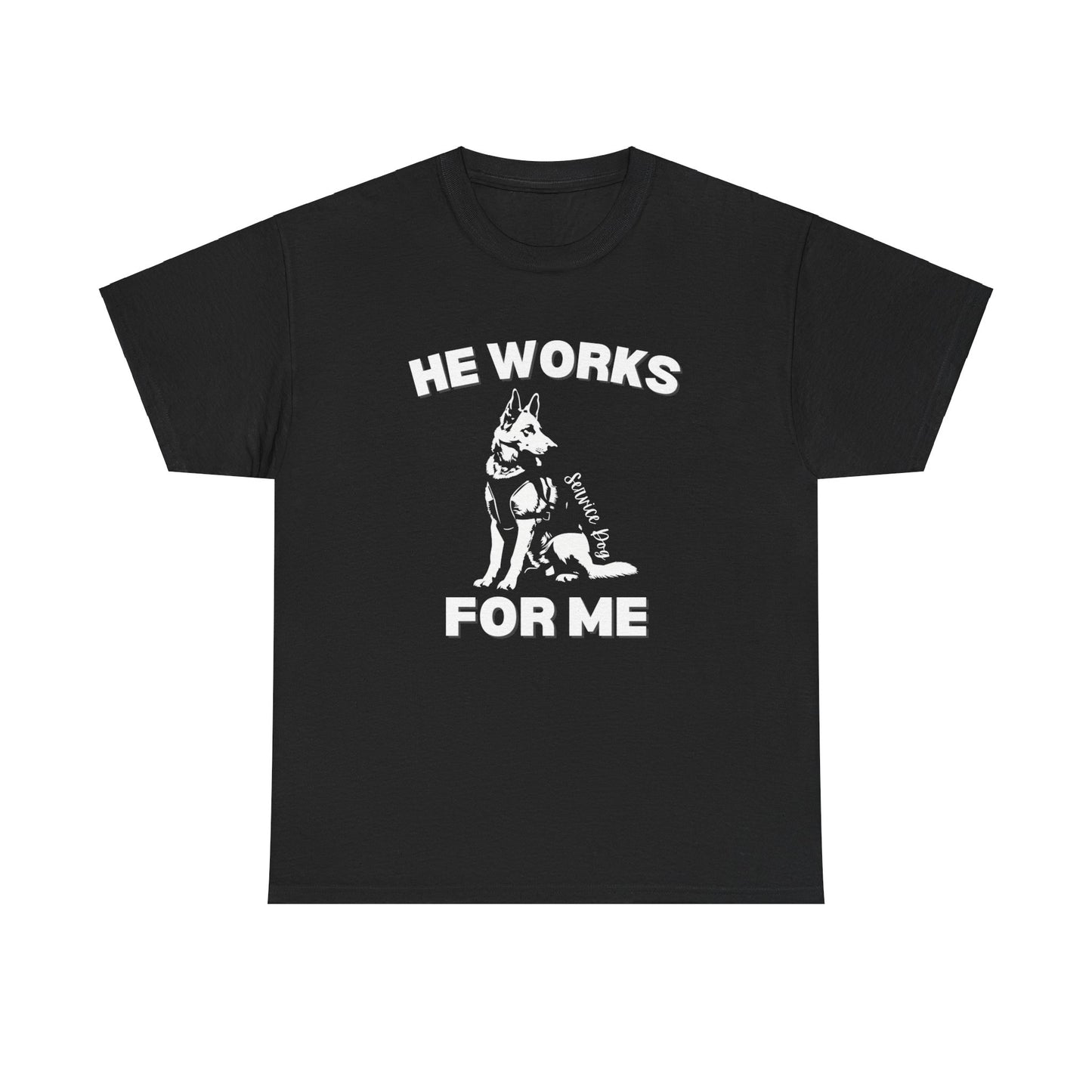 Service Dog White MALE GSD T-Shirt
