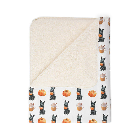 Pumpkin Spice Black GSD Blanket