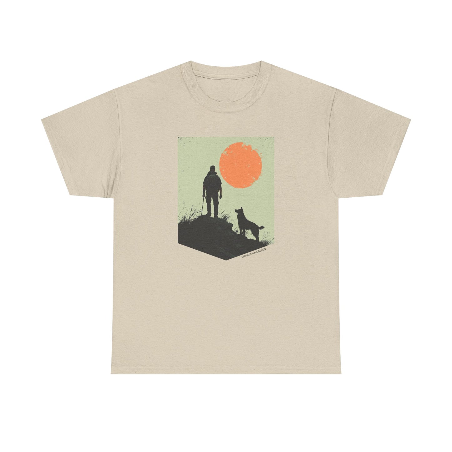 German Shepherd Dog Dad Adventure Hiking Tan Shirt