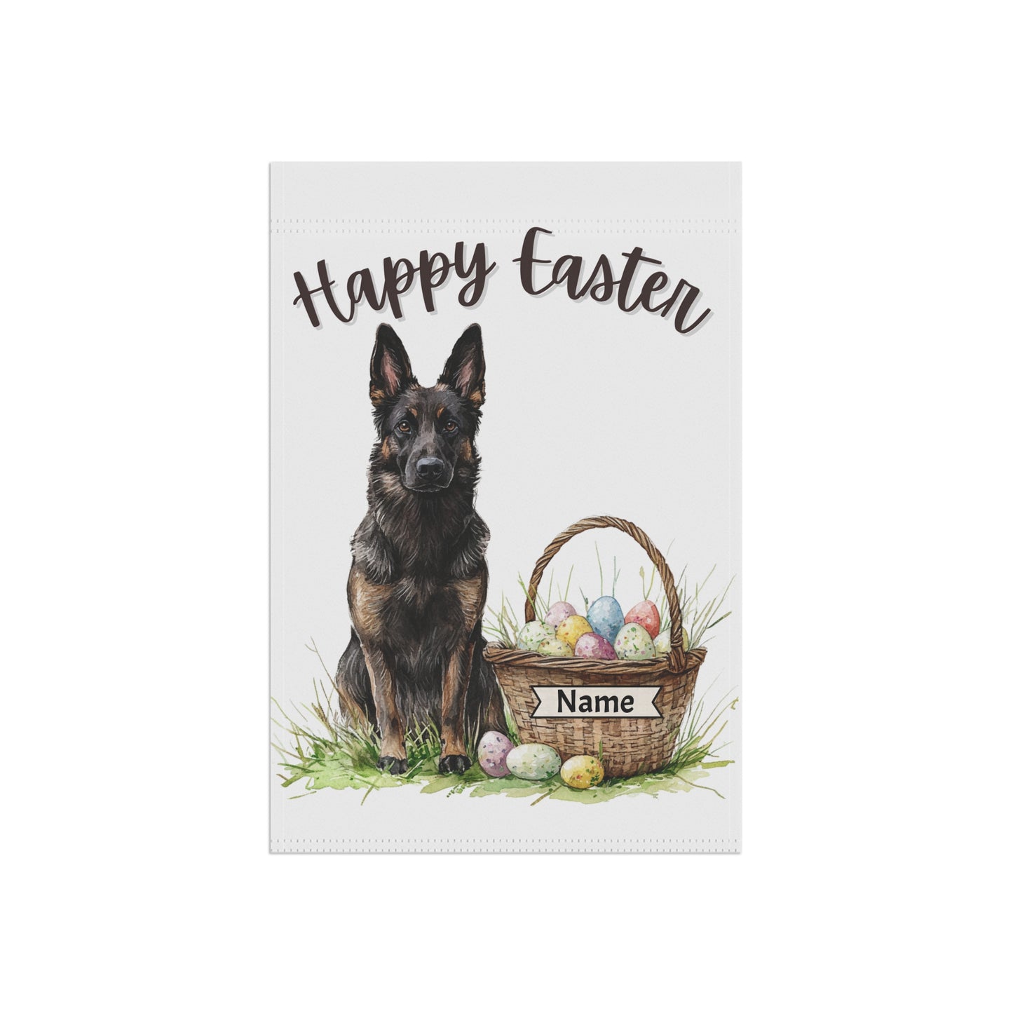Custom Easter Basket Sable GSD Banner