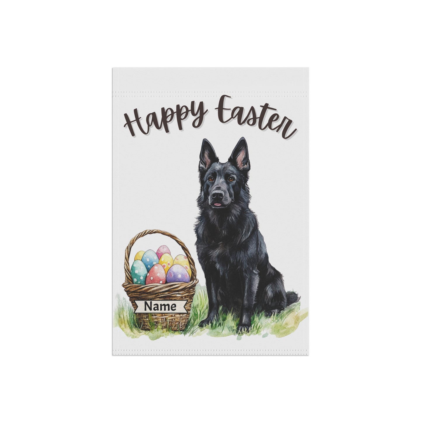 Custom Easter Basket Black GSD Banner
