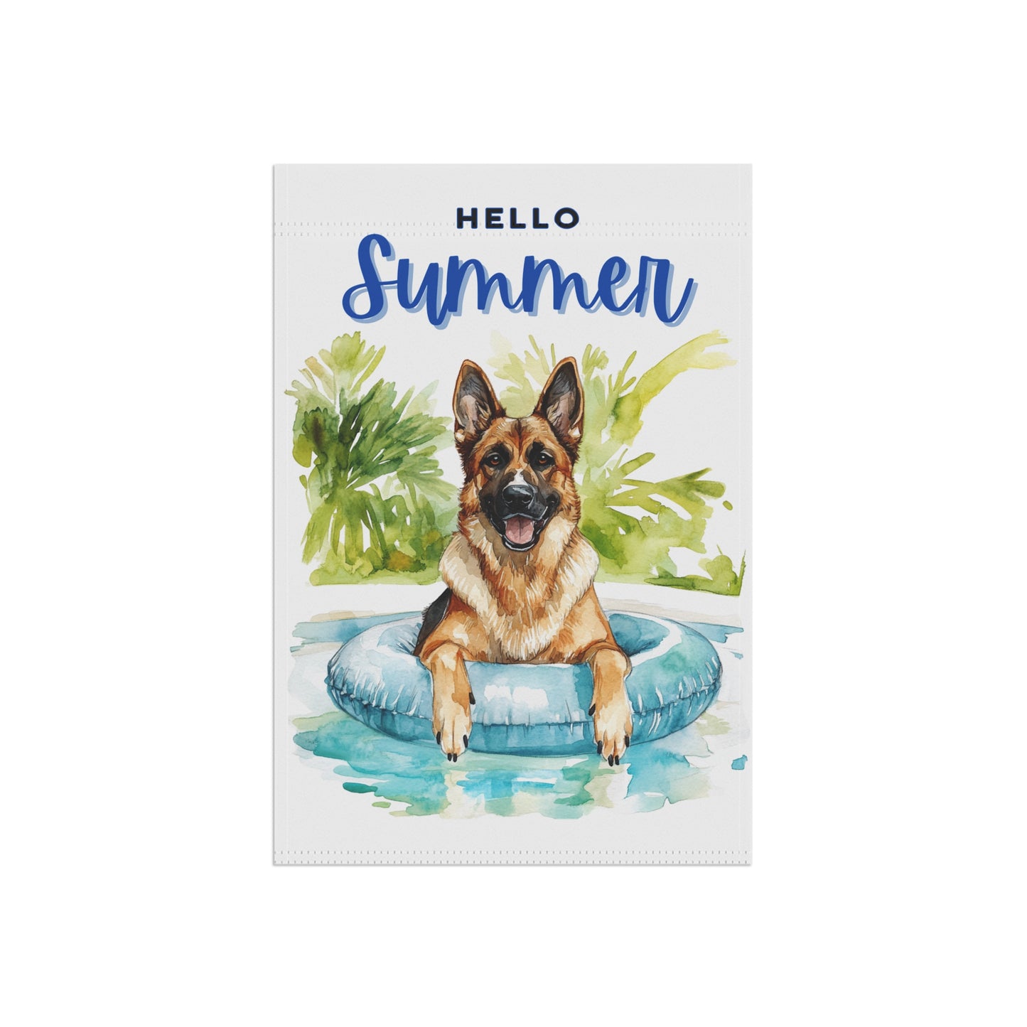 Summer German Shepherd Garden Banner