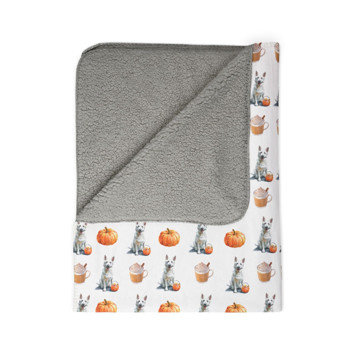 Pumpkin Spice White GSD Blanket