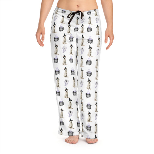 Shepherds & Spells White GSD Pajama Pants