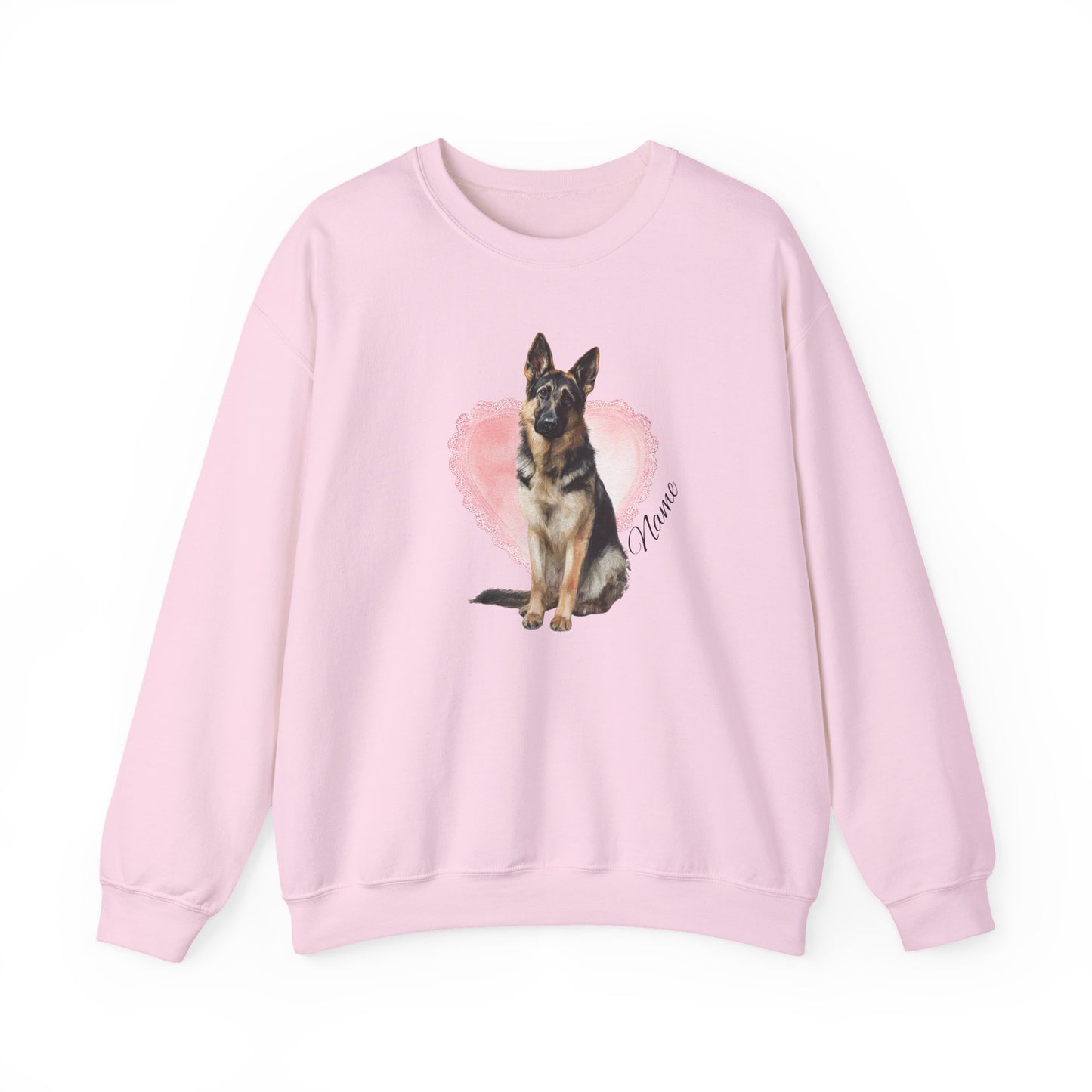Personalized German Shepherd Lace Heart Sweatshirt