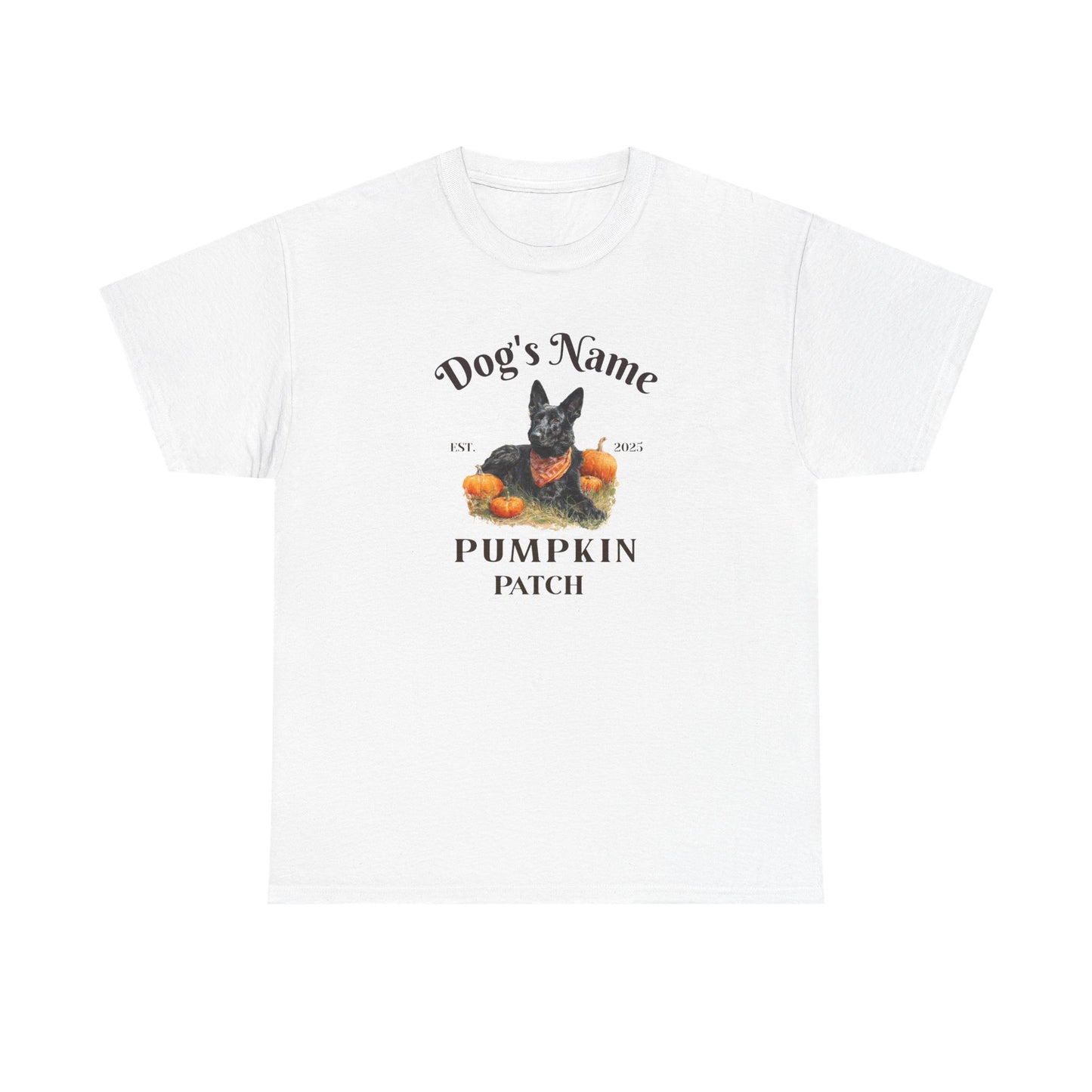 Custom Black German Shepherd Pumpkin Patch Shirt