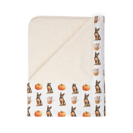 Pumpkin Spice GSD Blanket