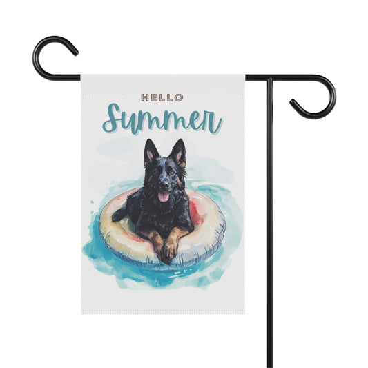 Summer Bi-Color German Shepherd Garden Banner