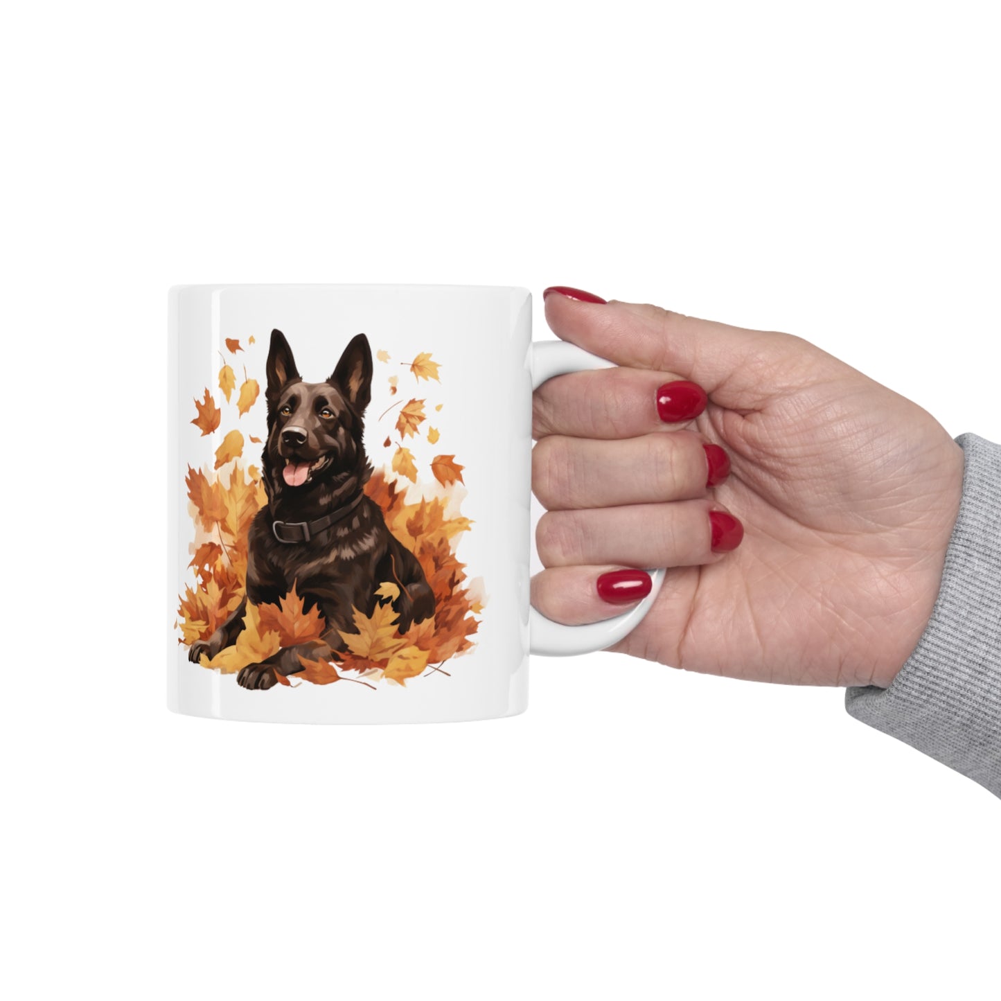 Black GSD Fall Coffee Mug