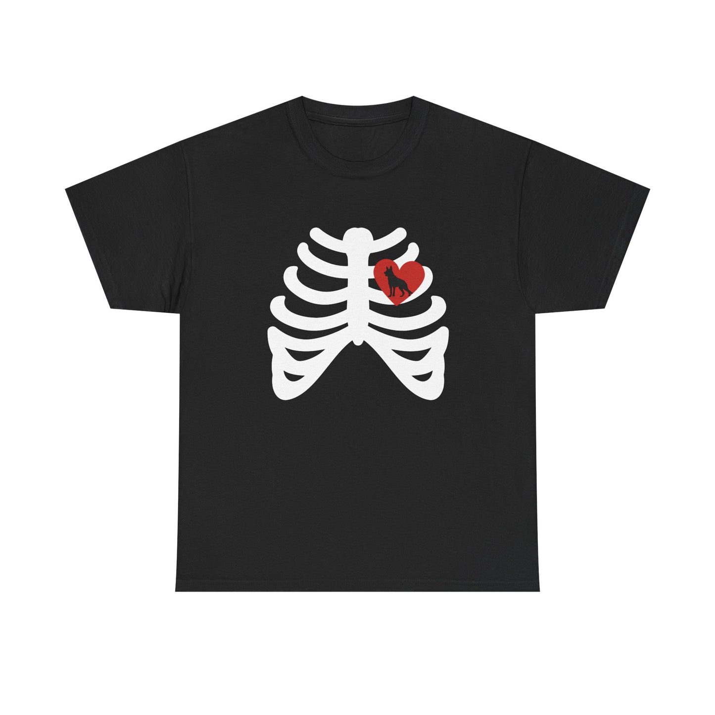 Skeleton Ribcage German Shepherd Tee