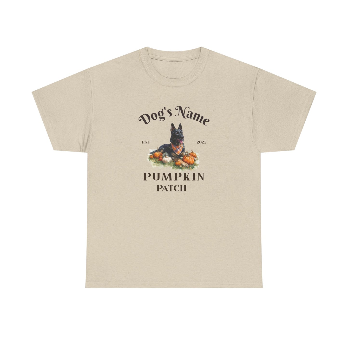 Custom Bi-Color German Shepherd Pumpkin Patch Shirt