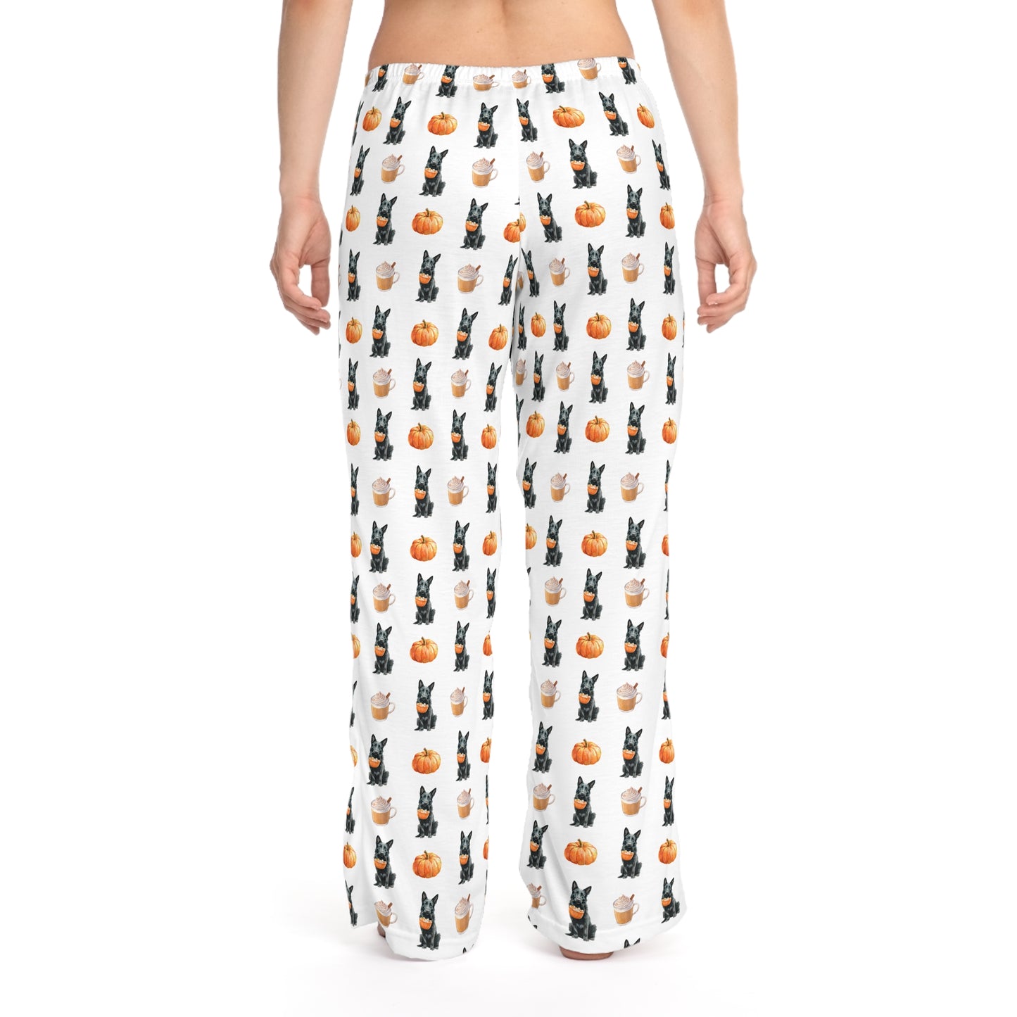 Pumpkin Spice Black GSD Pajama Pants