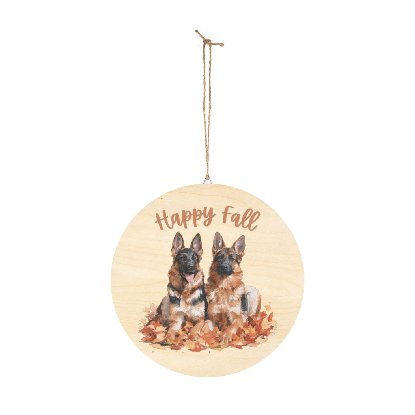 Happy Fall German Shepherd Wooden Sign