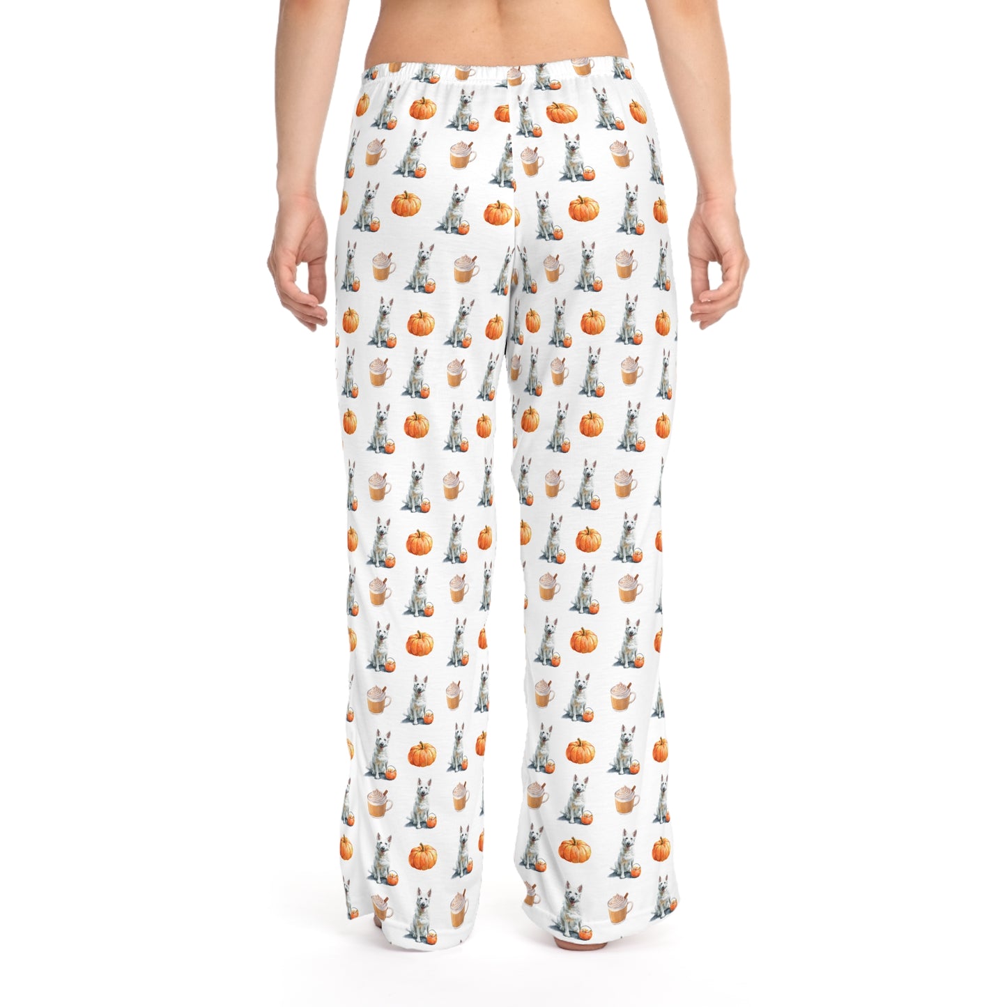 Pumpkin Spice White GSD Pajama Pants