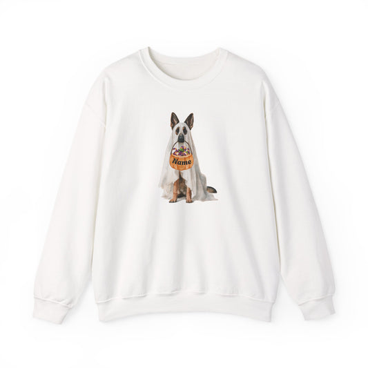 Personalized Ghost Shepherd Halloween Sweatshirt