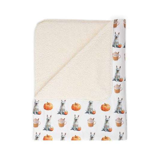 Pumpkin Spice White GSD Blanket