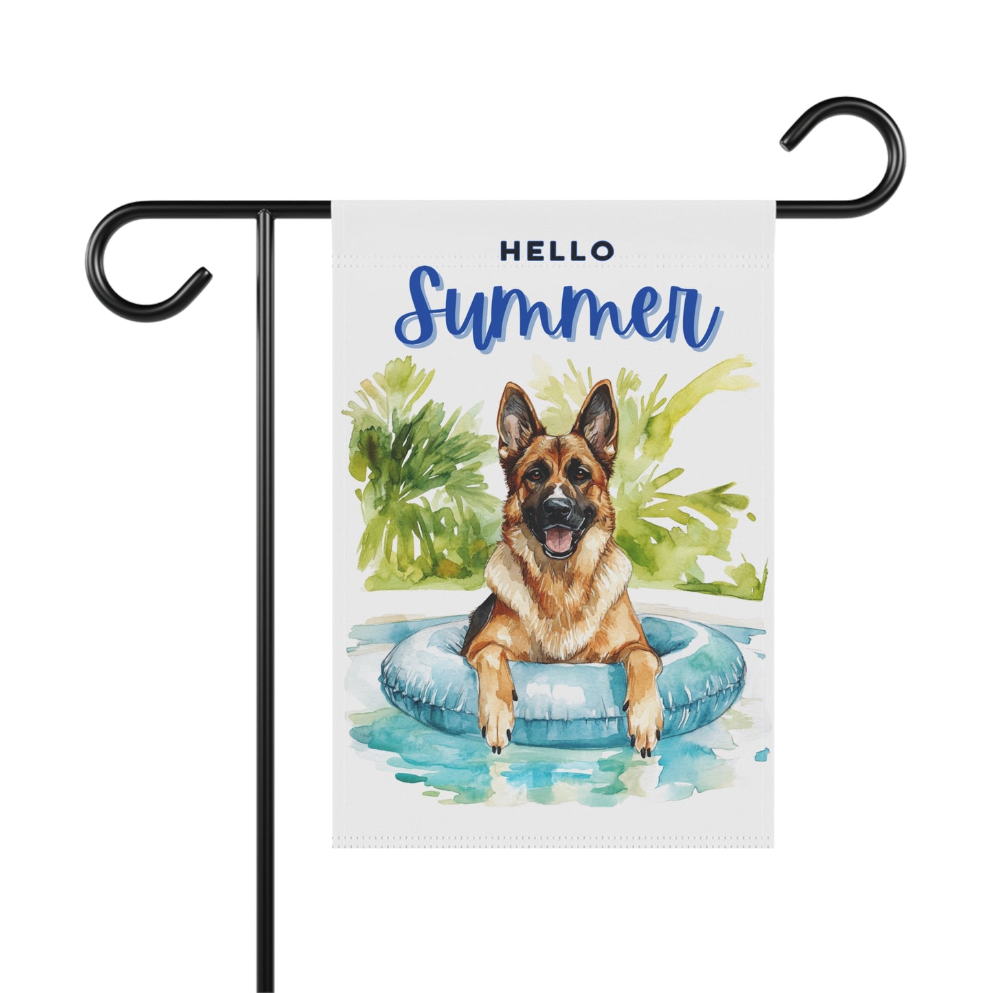 Summer German Shepherd Garden Banner