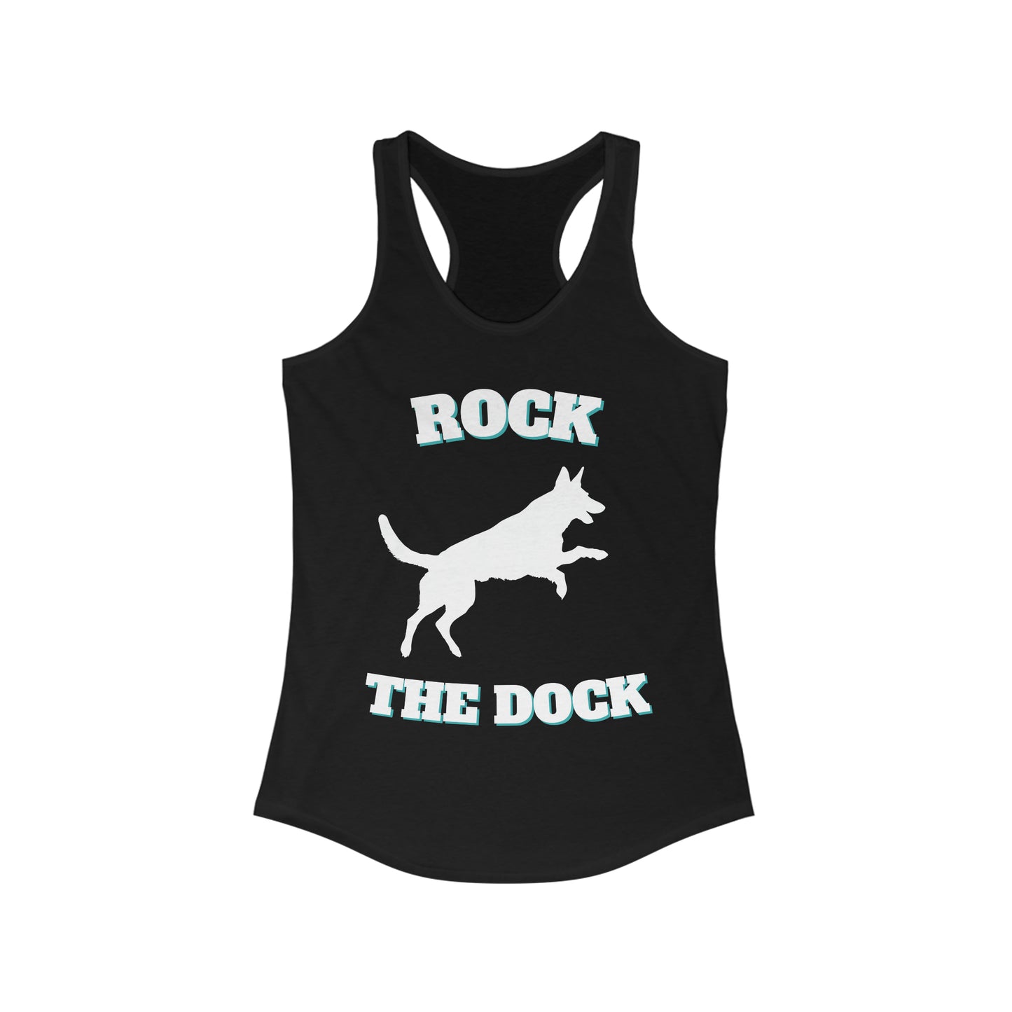 German Shepherd dock diving tank top