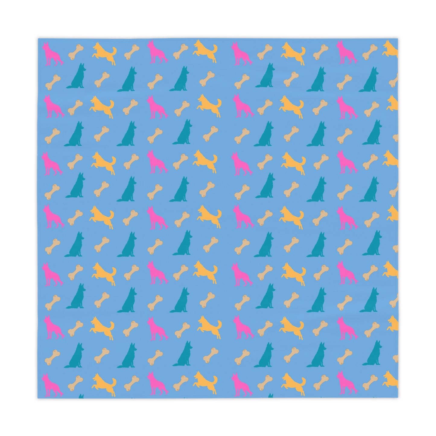 German Shepherd Blue Tablecloth