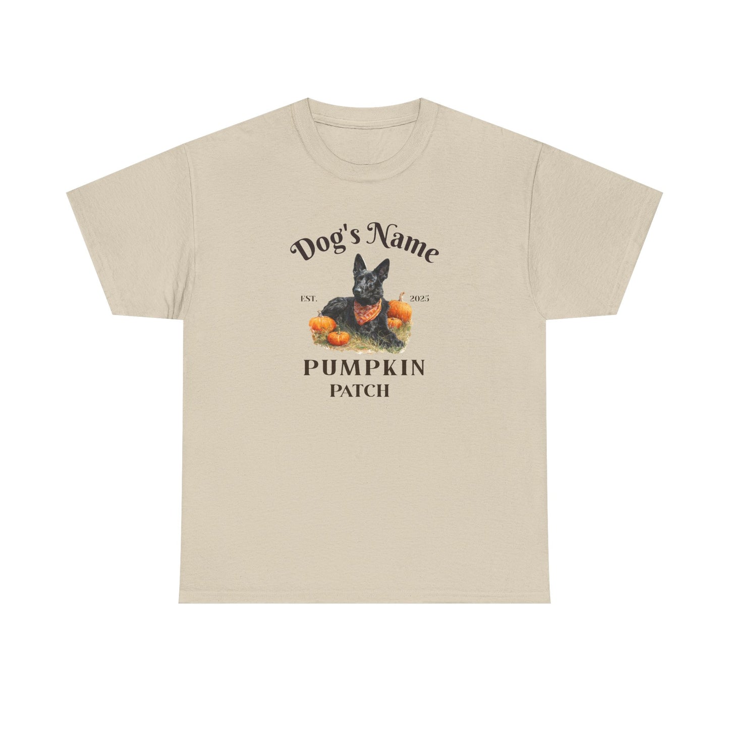 Custom Black German Shepherd Pumpkin Patch Shirt