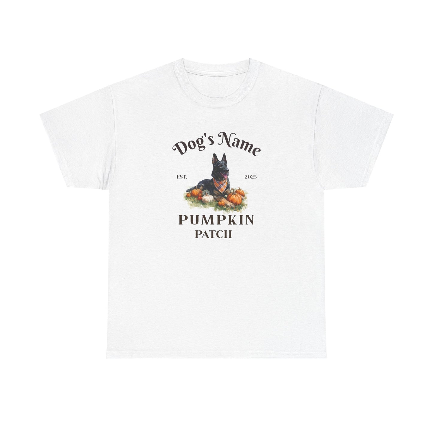 Custom Bi-Color German Shepherd Pumpkin Patch Shirt
