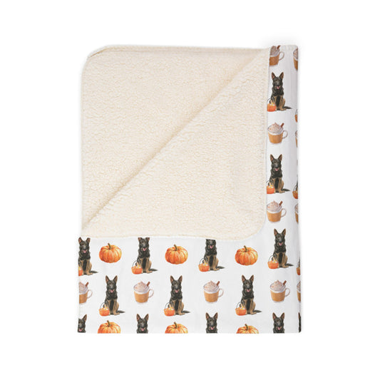 Pumpkin Spice Sable GSD Blanket