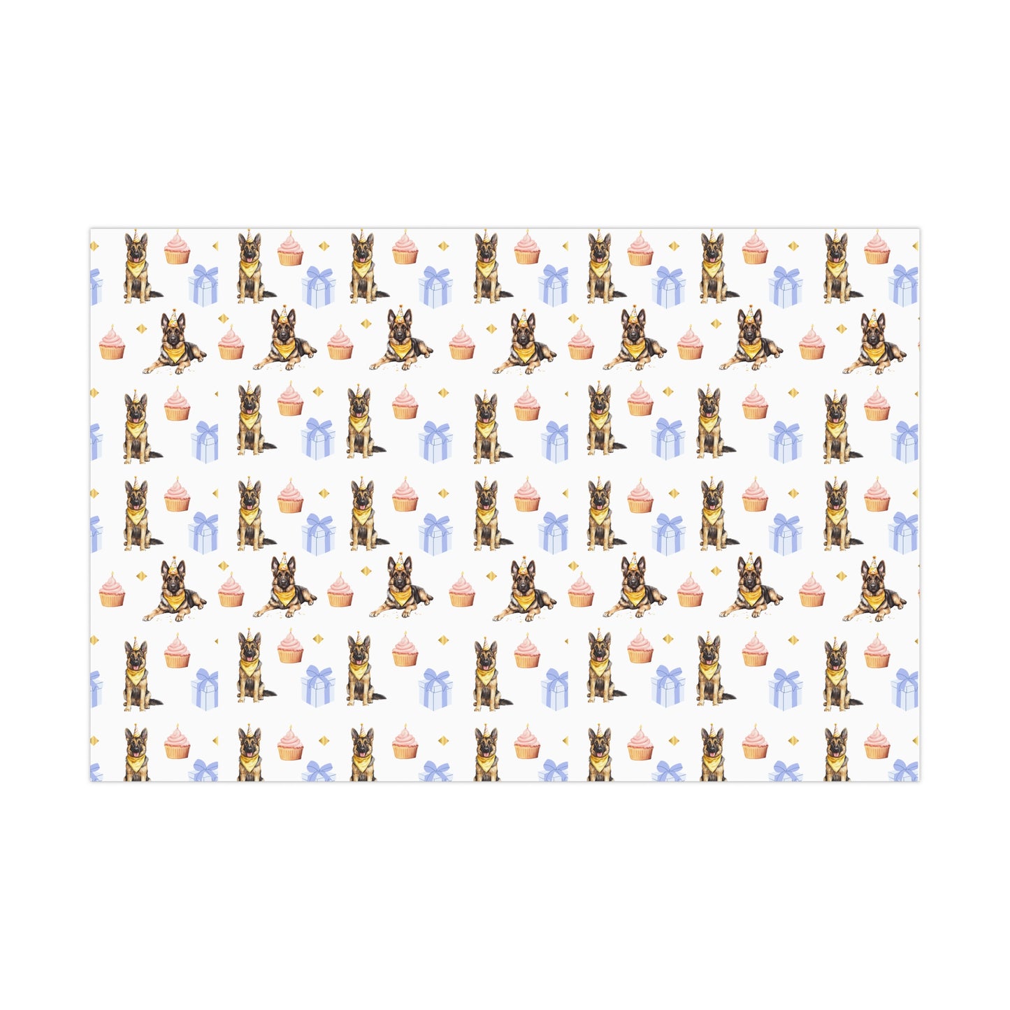 German Shepherd Birthday Paper