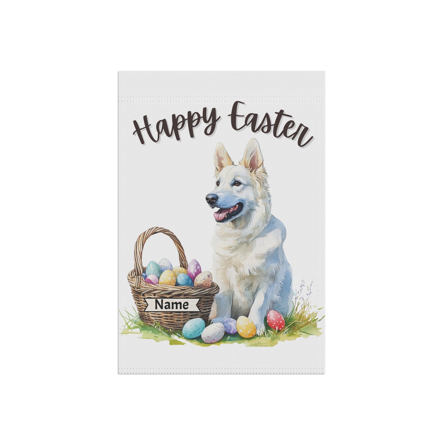 Custom Easter Basket White GSD Banner
