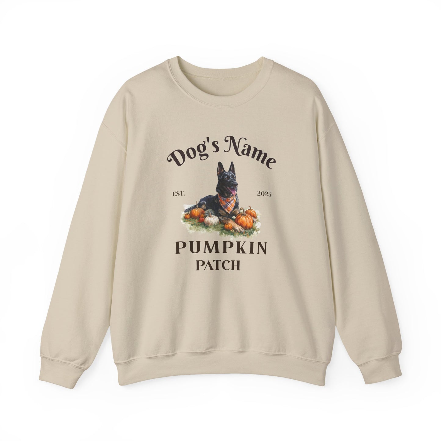 Custom Bi Color German Shepherd Pumpkin Patch Sweatshirt