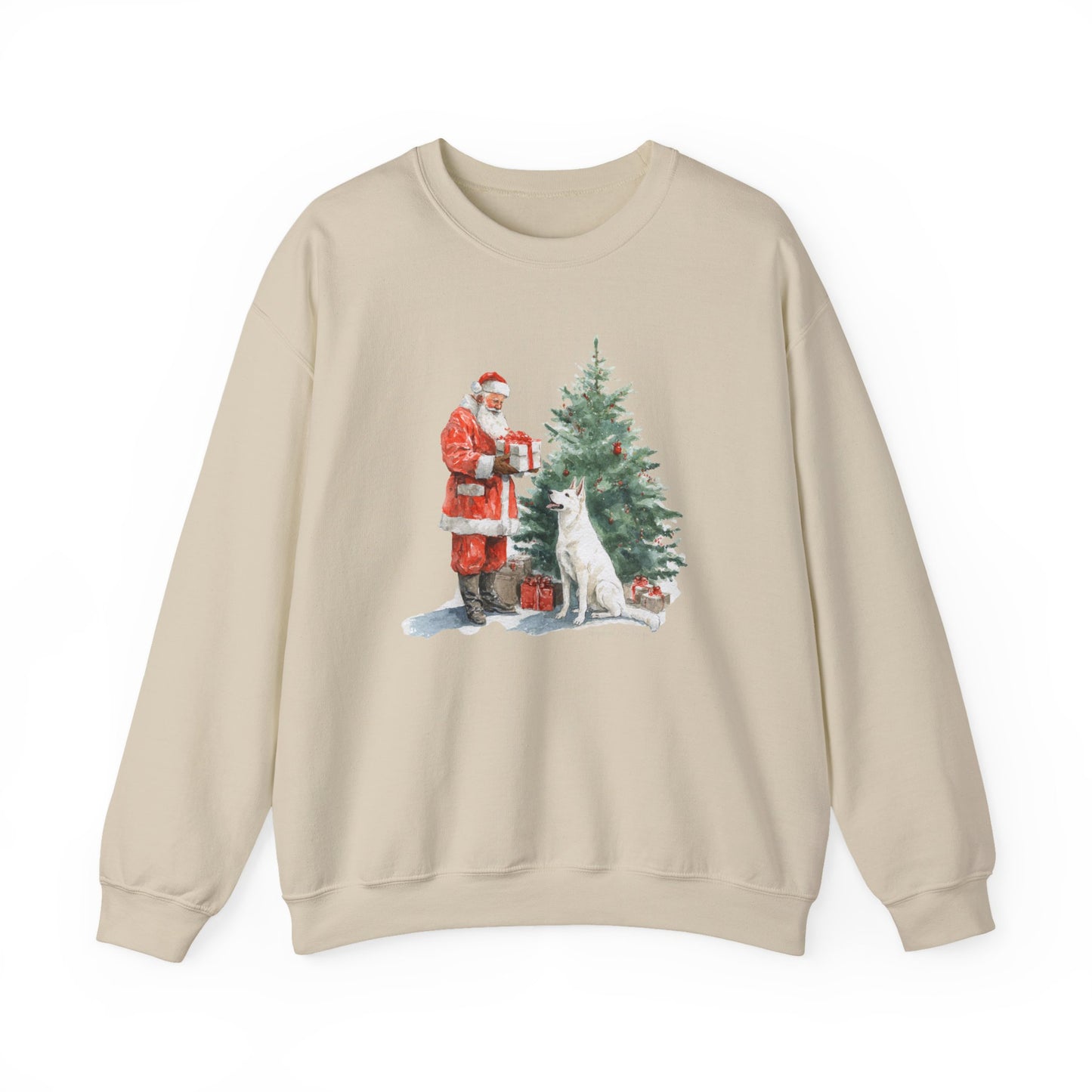 Shepherd & Santa White GSD Sweatshirt