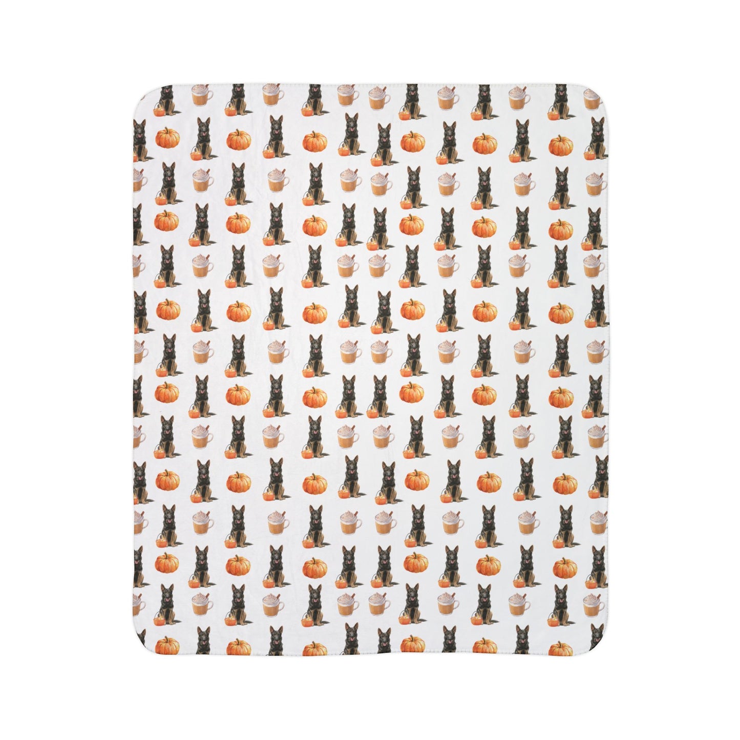 Pumpkin Spice Sable GSD Blanket