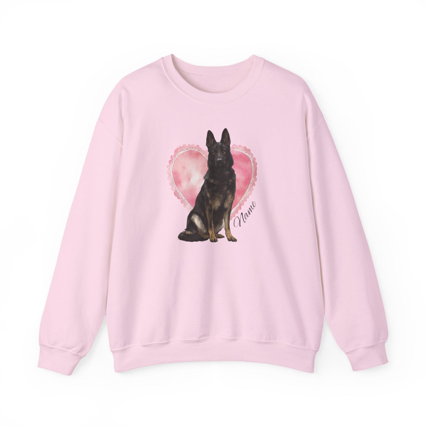 Personalized DDR Shepherd Lace Heart Sweatshirt