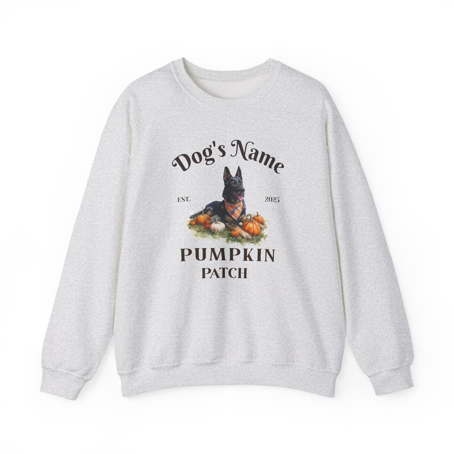 Custom Bi Color German Shepherd Pumpkin Patch Sweatshirt