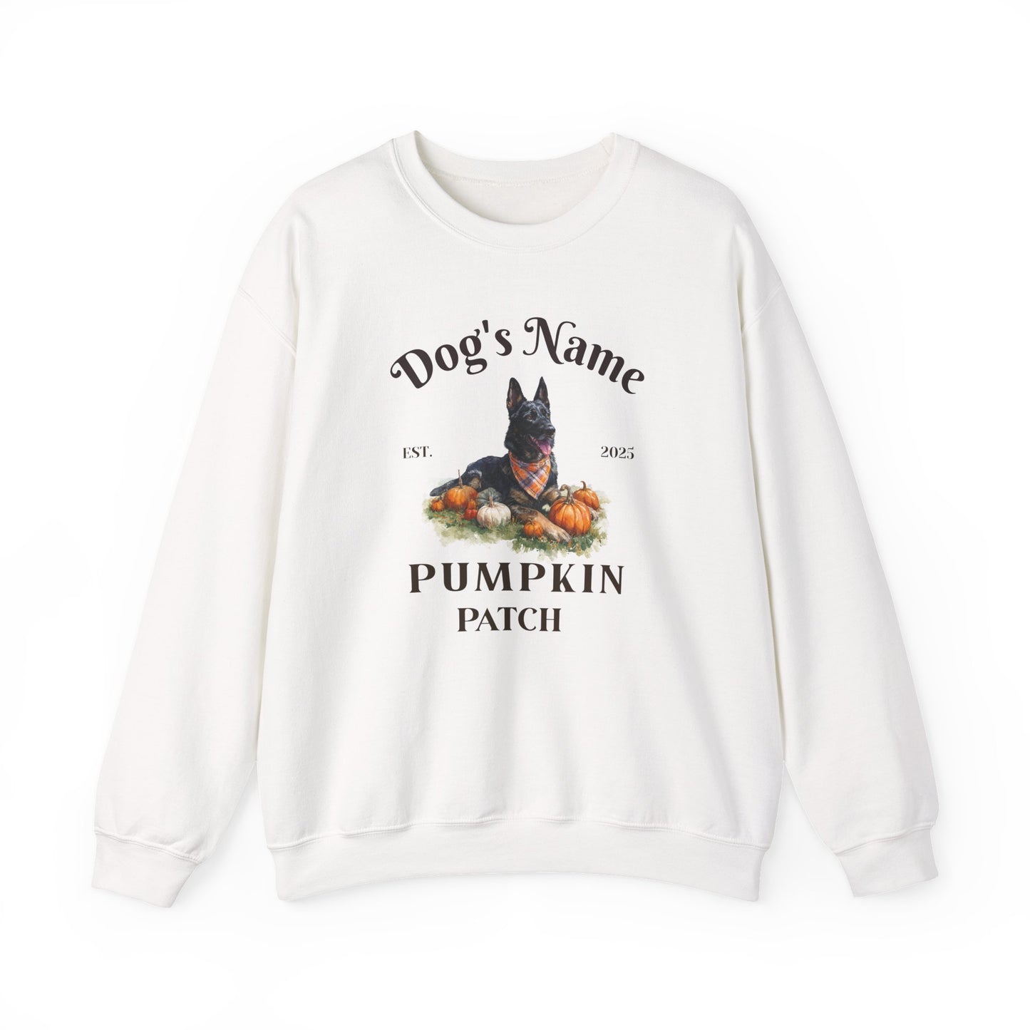 Custom Bi Color German Shepherd Pumpkin Patch Sweatshirt