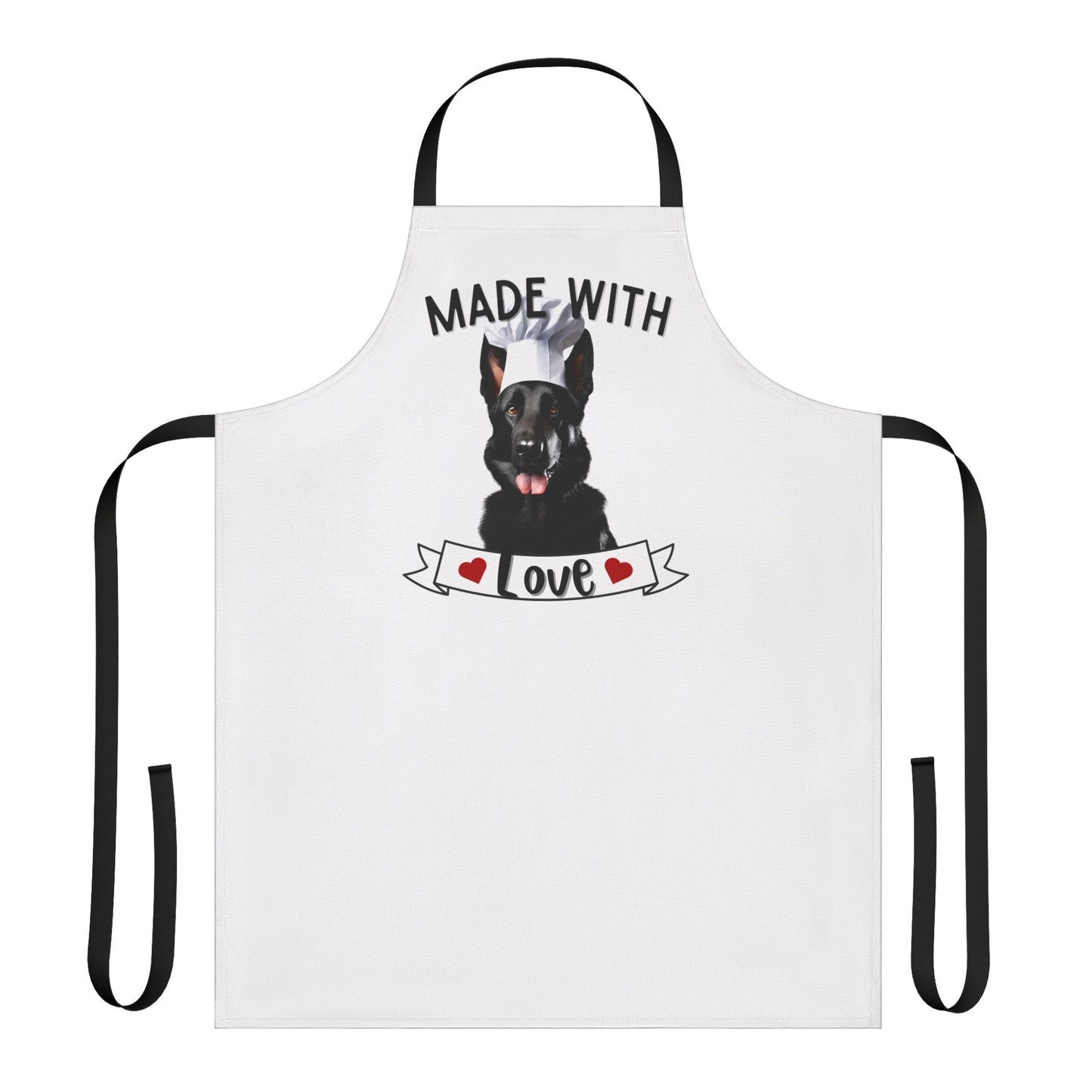 black german shepherd dog kitchen apron