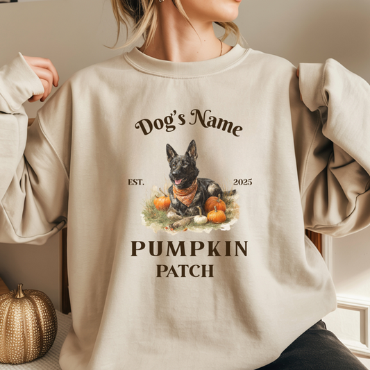 sable german shepherd halloween fall custom name sweatshirt