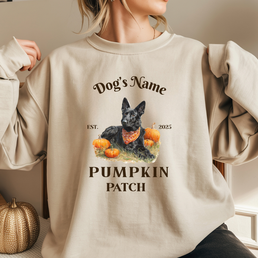 black german shepherd halloween fall custom name sweatshirt