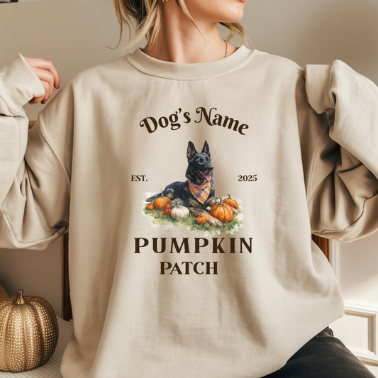 bi color german shepherd halloween fall sweatshirt custom name