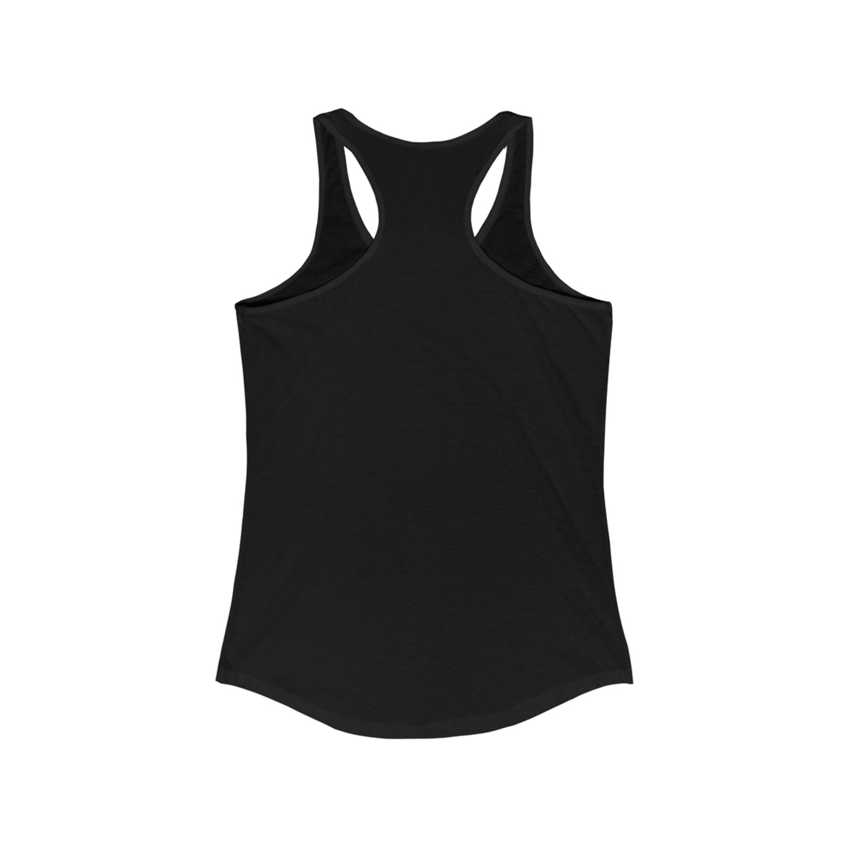 Back view of black Pura Vida German Shepherd women's racerback tank top