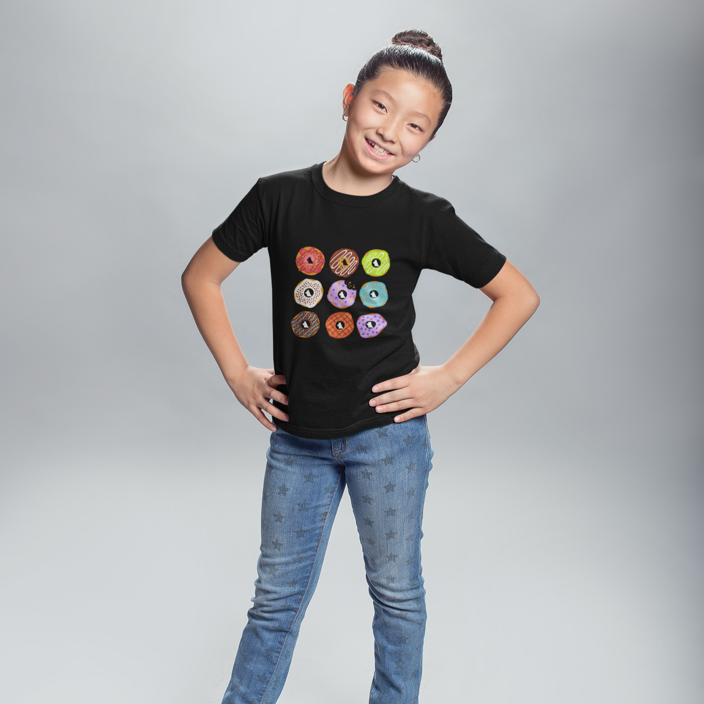 German Shepherd Dog-T-shirt-Donuts Kid's T-shirt
