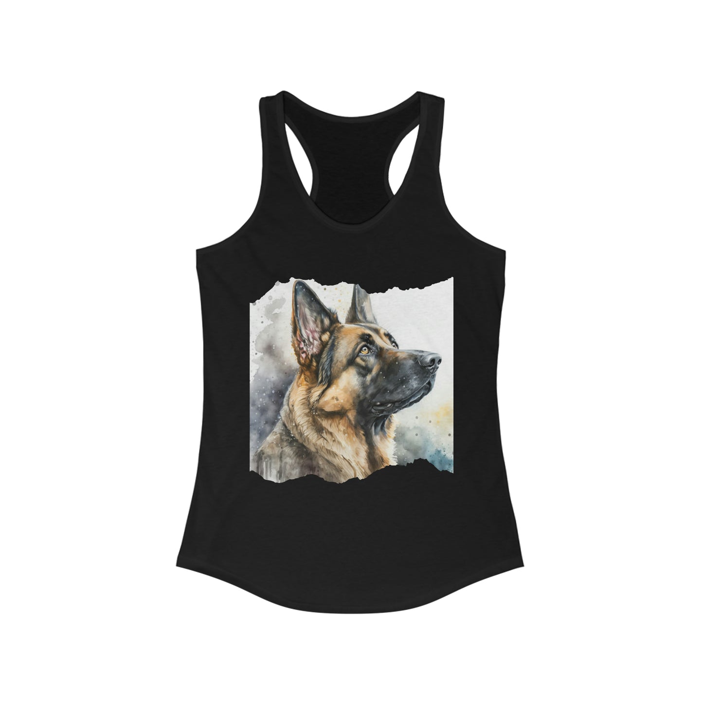 German Shepherd Dog Tank Top -Watercolor Women's Shirt