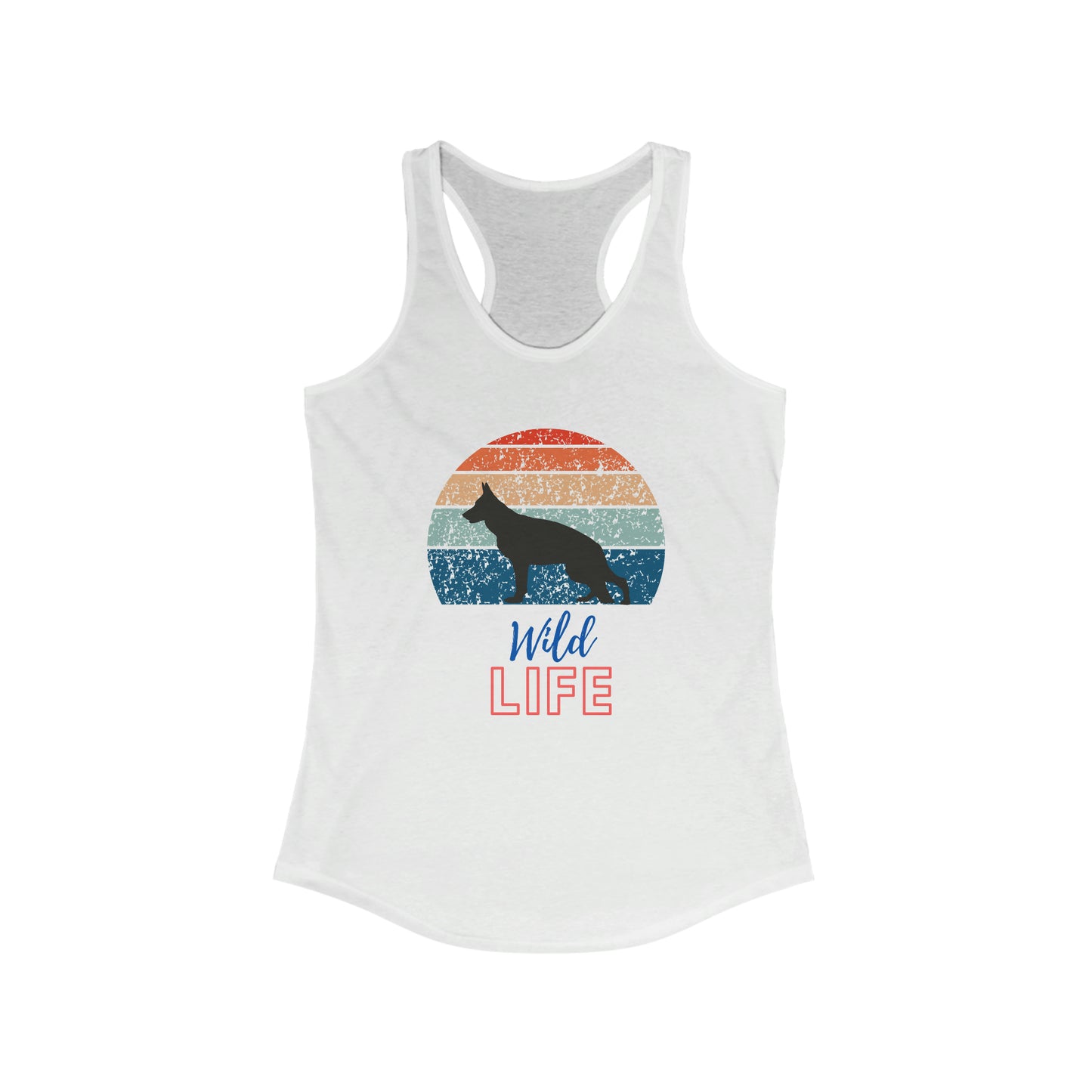 German Shepherd Dog Tank Top-Wild Life Retro Women's Shirt
