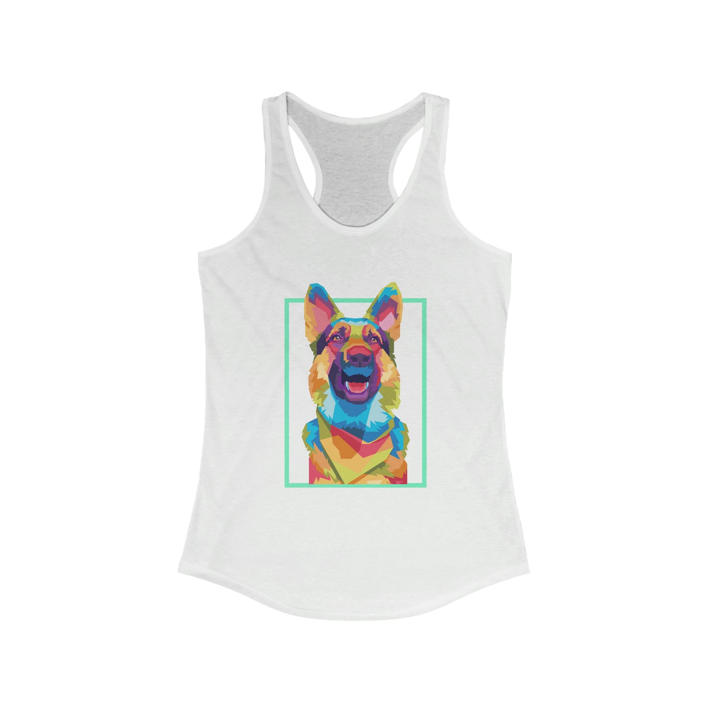 German Shepherd Dog Tank Top -Neon Art