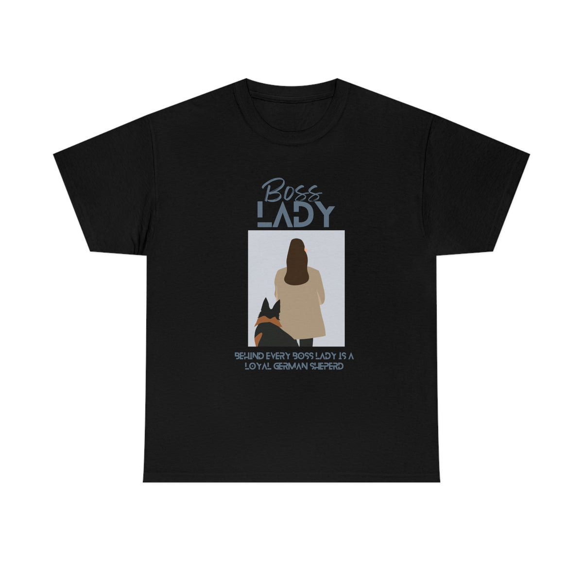 Black Boss Lady German Shepherd women's t-shirt, dog mom gift tee